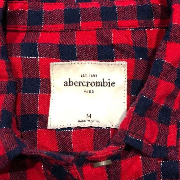 Abercrombie kids plaid button down - Picture 2 of 3
